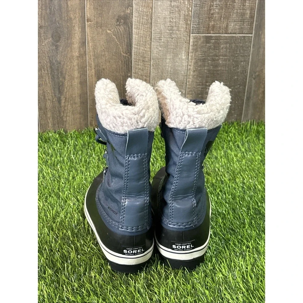 Sorel Kids Winter Boots Size 2 Blue Waterproof Faux Fur Lined‎ Snow Boots